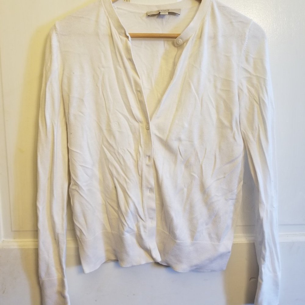Loft long sleeve white cardigan